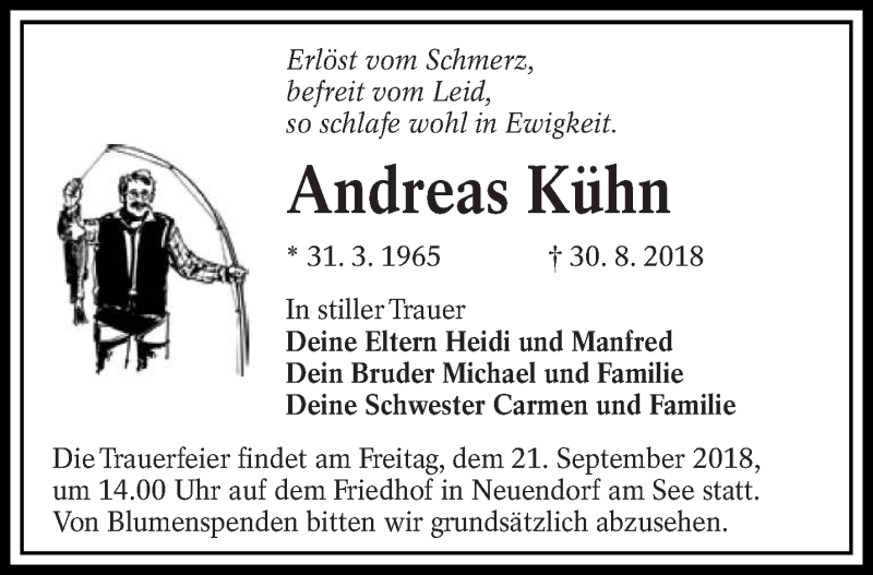 Traueranzeigen von Andreas Kühn lr online trauer de