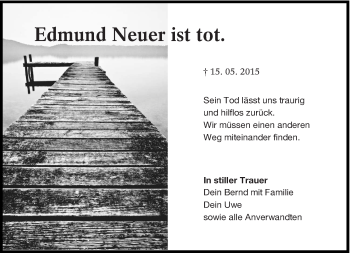 Traueranzeige von Edmund Neuer von lausitzer_rundschau