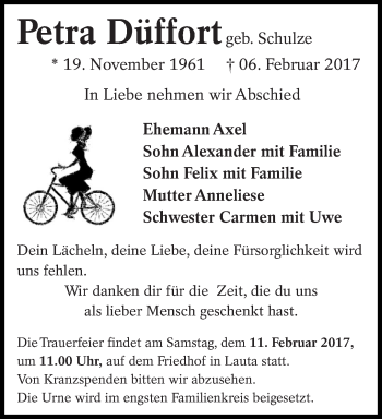Traueranzeige von Petra Düffort von lausitzer_rundschau