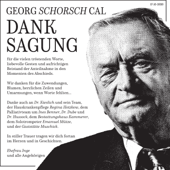 Traueranzeige von Georg Cal von lausitzer_rundschau