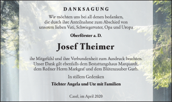 Traueranzeige von Josef Theimer von lausitzer_rundschau
