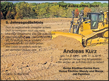 Traueranzeige von Andreas Kurz von lausitzer_rundschau