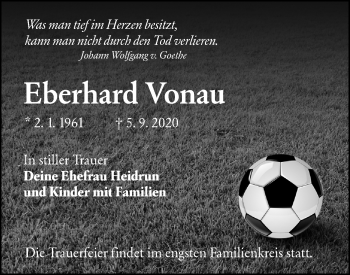 Traueranzeige von Eberhard Vonau von lausitzer_rundschau