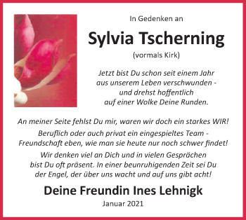 Traueranzeige von Sylvia Tscherning von lausitzer_rundschau