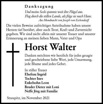 Traueranzeige von Horst Walter von lausitzer_rundschau