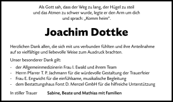 Traueranzeige von Joachim Dottke von lausitzer_rundschau
