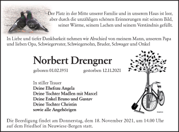 Traueranzeige von Norbert Drengner von lausitzer_rundschau