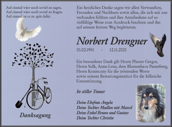Traueranzeige von Norbert Drengner von lausitzer_rundschau