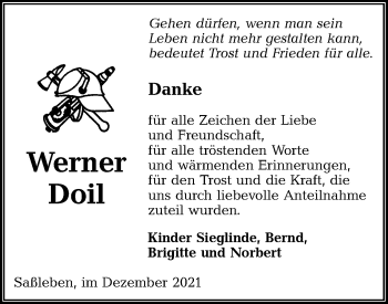 Traueranzeige von Werner Doil von lausitzer_rundschau