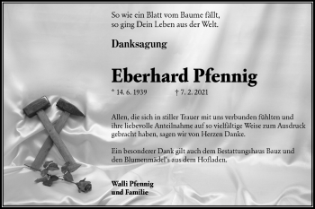 Traueranzeige von Eberhard Pfennig von lausitzer_rundschau