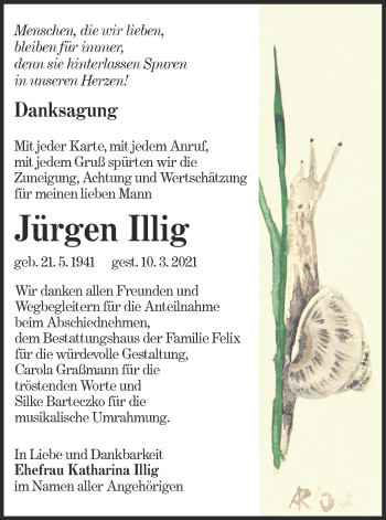 Traueranzeige von Jürgen Illig von lausitzer_rundschau