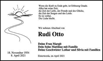 Traueranzeige von Rudi Otto von lausitzer_rundschau
