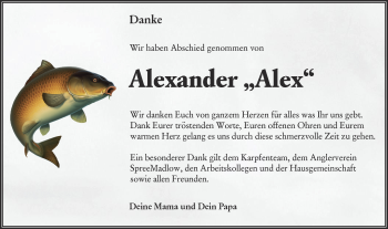 Traueranzeige von Alexander  von lausitzer_rundschau