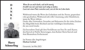 Traueranzeige von Harry Schmerling von lausitzer_rundschau
