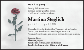 Traueranzeige von Martina Steglich von lausitzer_rundschau