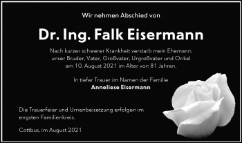 Traueranzeige von Falk Eisermann von lausitzer_rundschau