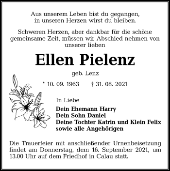 Traueranzeige von Ellen Pielenz von lausitzer_rundschau