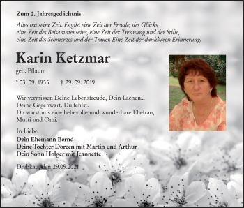 Traueranzeige von Karin Ketzmar von lausitzer_rundschau