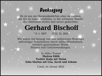 Traueranzeige von Gerhard Bischoff von lausitzer_rundschau