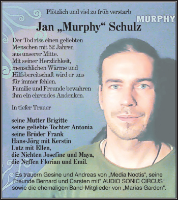 Traueranzeige von Jan Schulz von lausitzer_rundschau