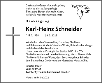Traueranzeige von Karl-Heinz Schneider von lausitzer_rundschau