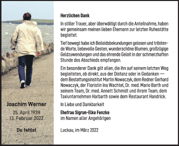 Traueranzeige von Joachim Werner von lausitzer_rundschau