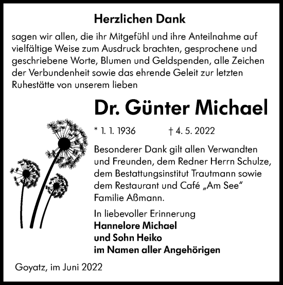 Traueranzeige von Günter Michael von lausitzer_rundschau