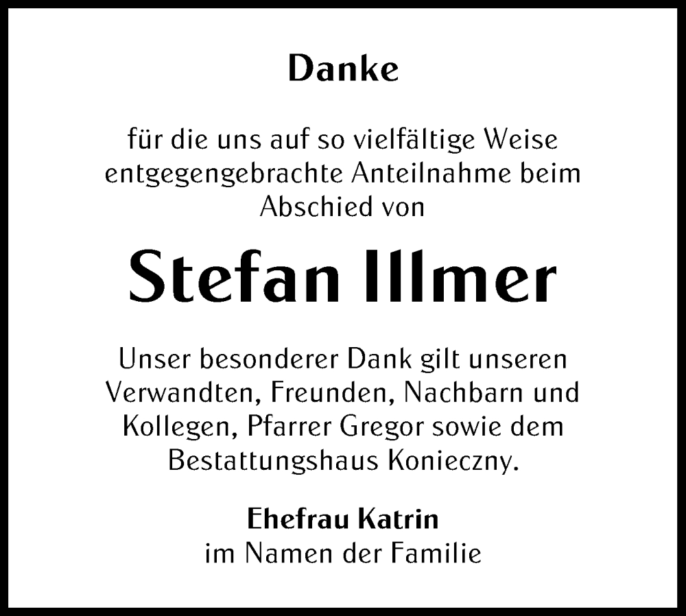  Traueranzeige für Stefan Illmer vom 09.12.2023 aus Lausitzer Rundschau