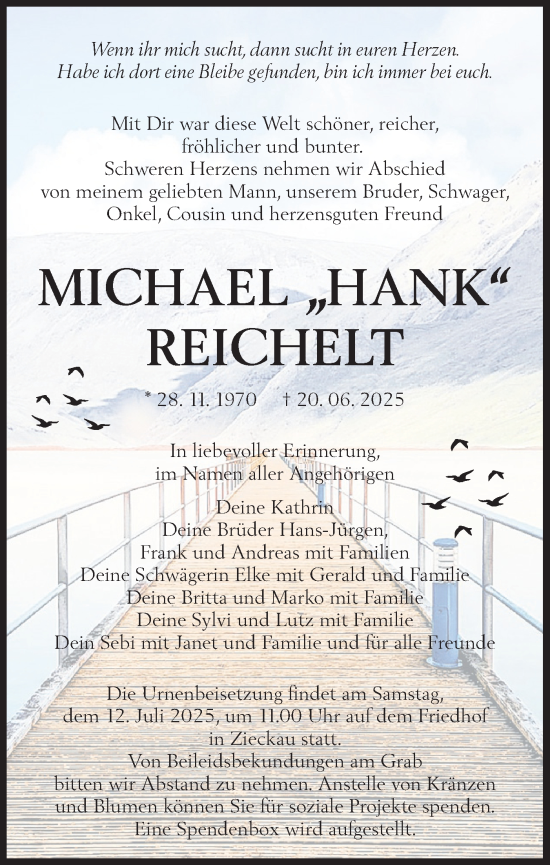 Traueranzeige von Michael Reichelt von Lausitzer Rundschau