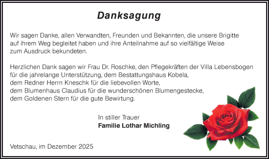 Traueranzeige von Brigitte  von Ausg. LR Spreewald RS