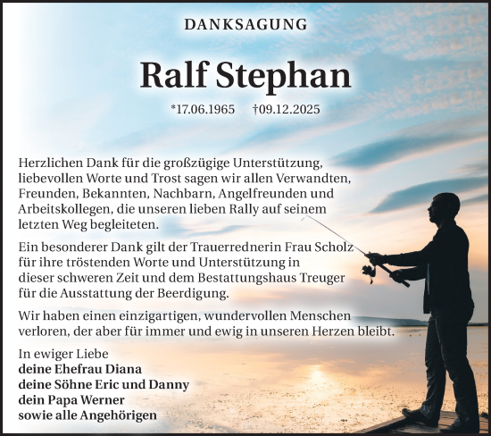 Traueranzeige von Ralf Stephan von Lausitzer Rundschau