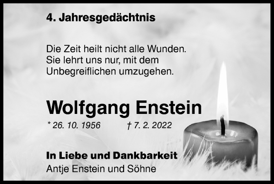 Traueranzeige von Wolfgang Enstein von Lausitzer Rundschau